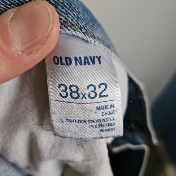 Old Navy Men's Size 38x32 Regular Straight Leg Distressed Work Jean Cotton Blend - Picture 11 of 11